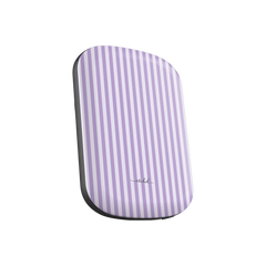 Lilac & Cream Striped Magnetic Powerbank by etchd, view 2
