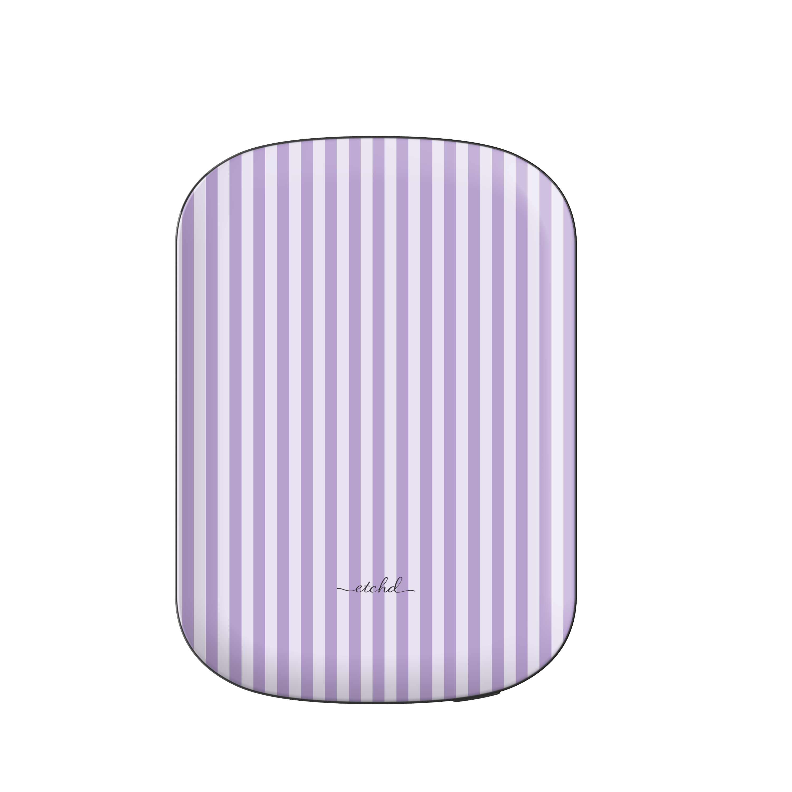 Lilac & Cream Striped Magnetic Powerbank by etchd