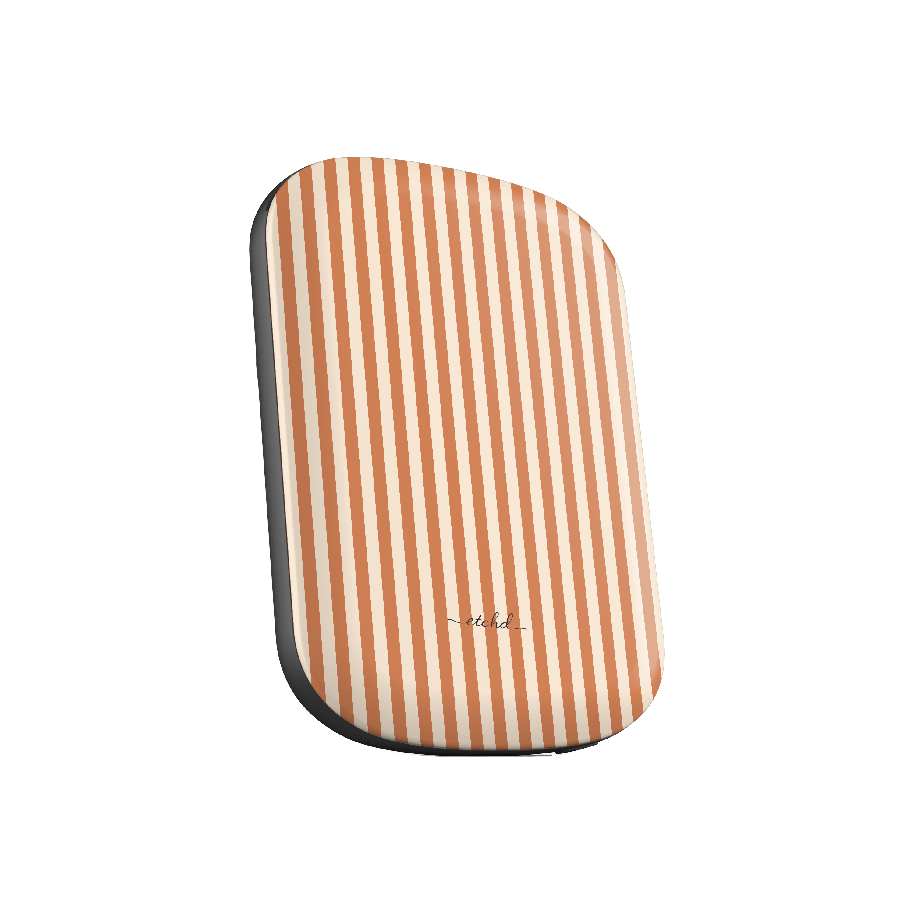 Terracotta & Cream Striped Magnetic Powerbank by etchd, view 2