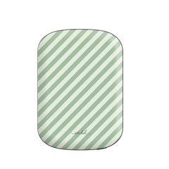 Sage & Cream Striped Diagonal Powerbank magnetico di etchd
