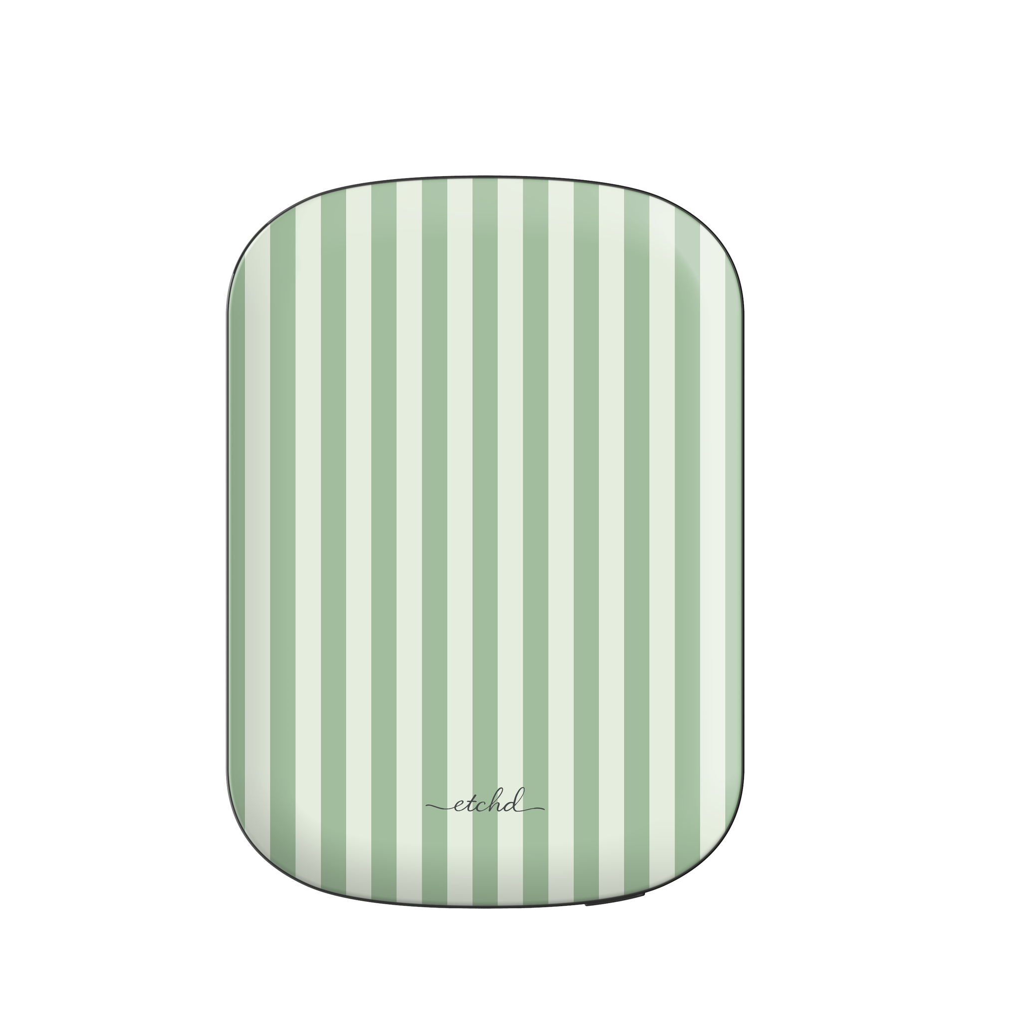 Sage & Cream Striped Batería externa magnética de etchd