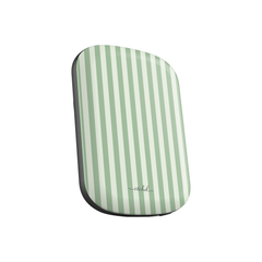 Sage & Cream Striped Batería externa magnética de etchd, vista 2
