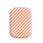 Coral & Cream Striped Diagonal Magnetic Powerbank