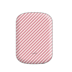 Blush & Cream Striped Diagonal Magnetic Powerbank by etchd