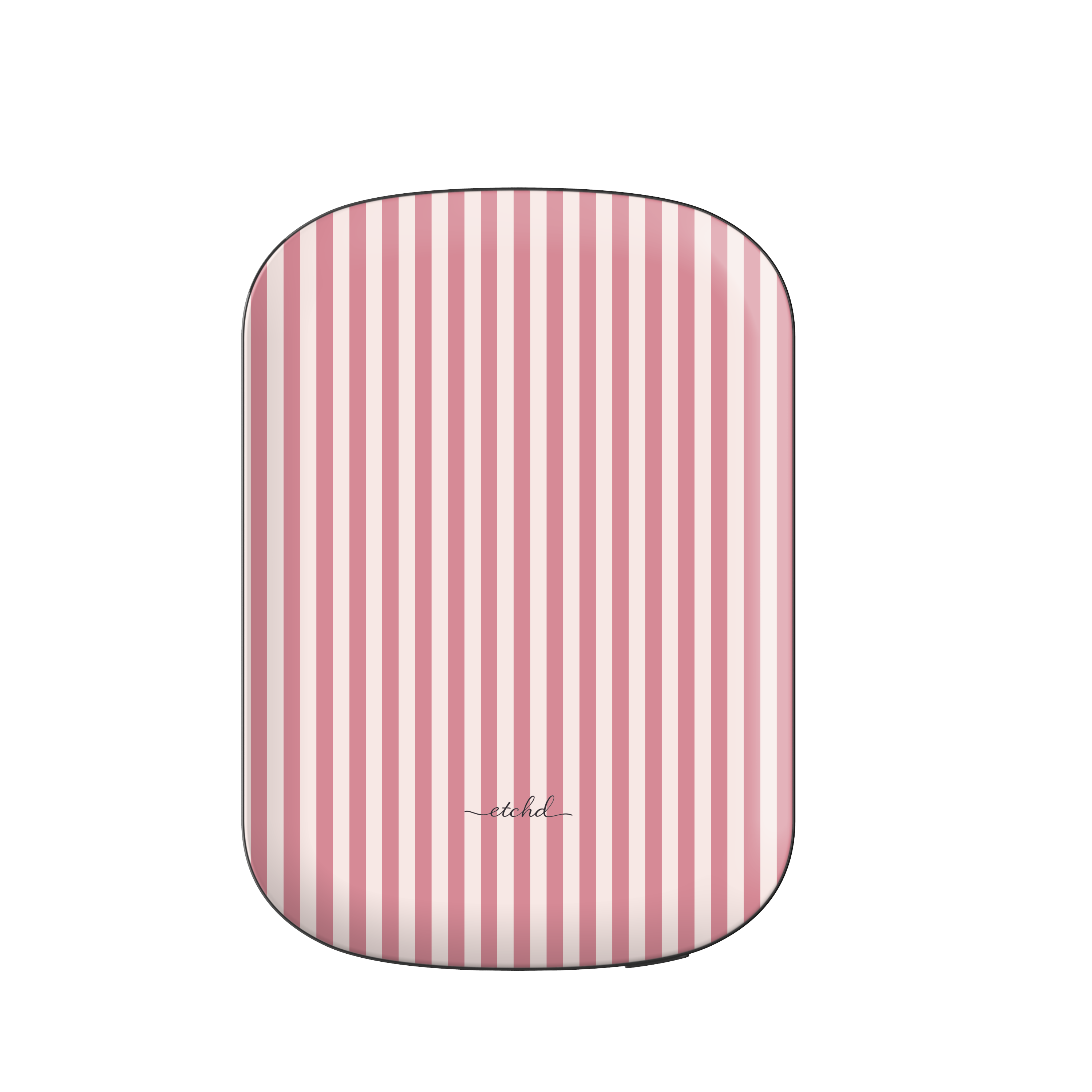 Blush & Cream Striped Magnetic Powerbank by etchd