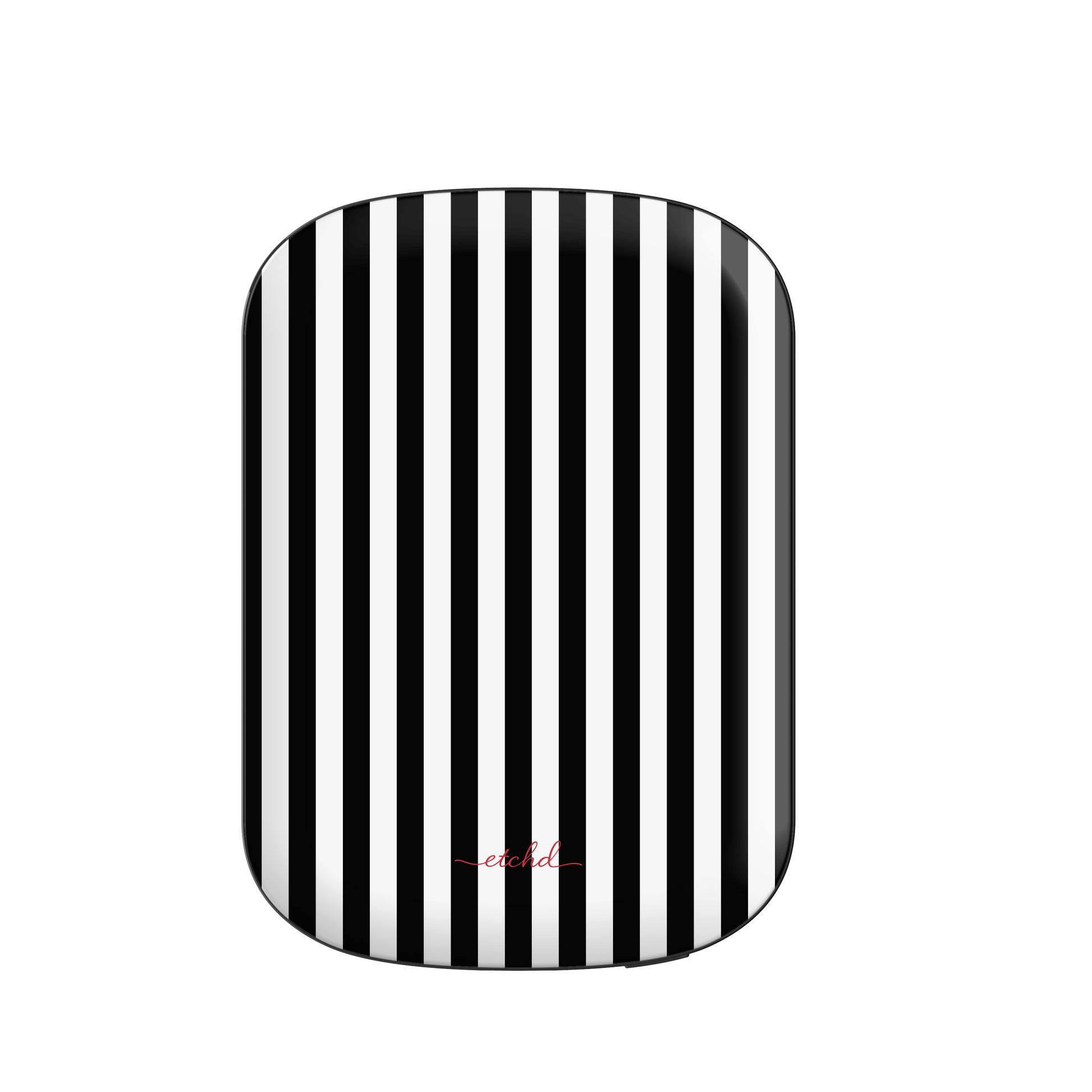 Black & White Striped Batería externa magnética de etchd