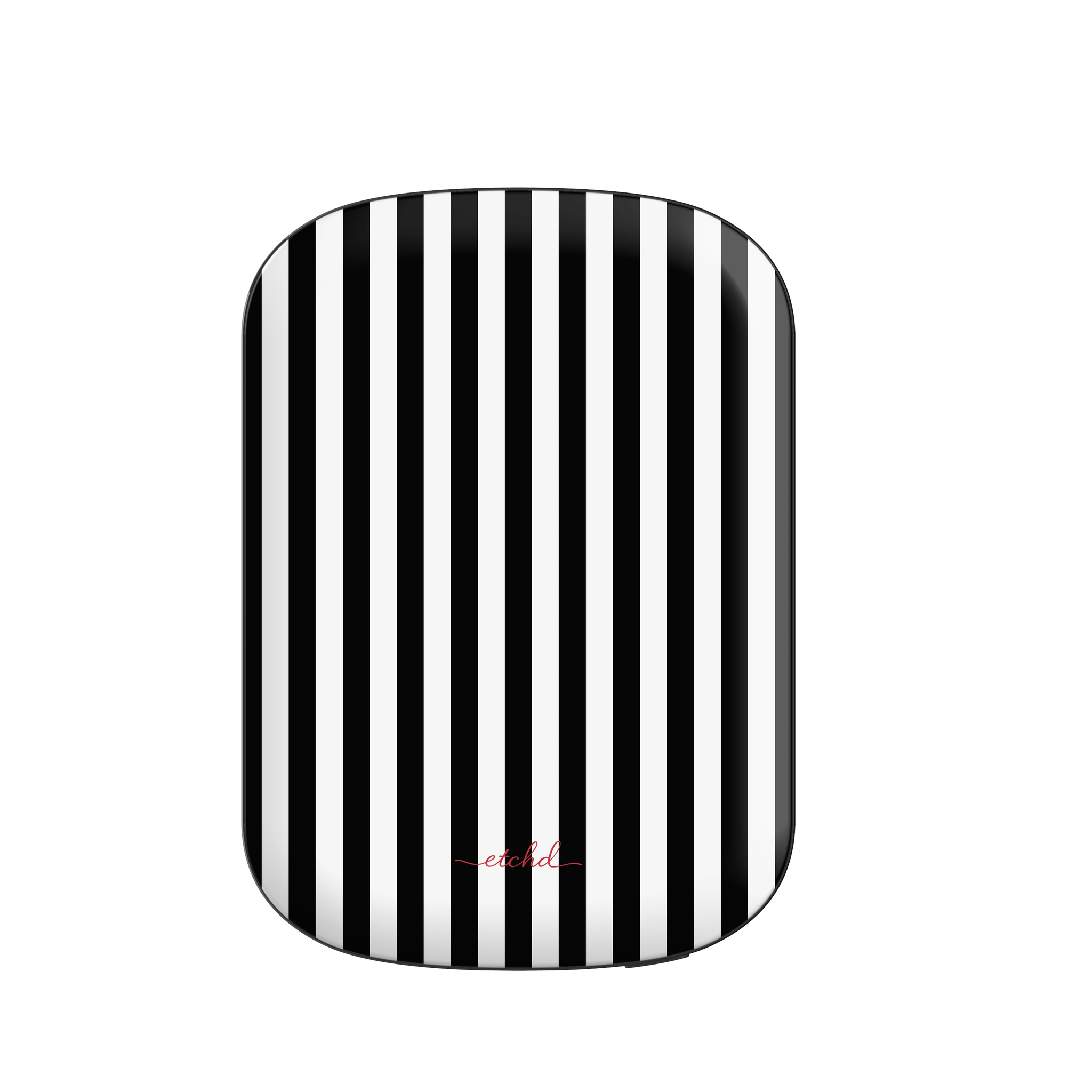 Black & White Striped Batería externa magnética de etchd