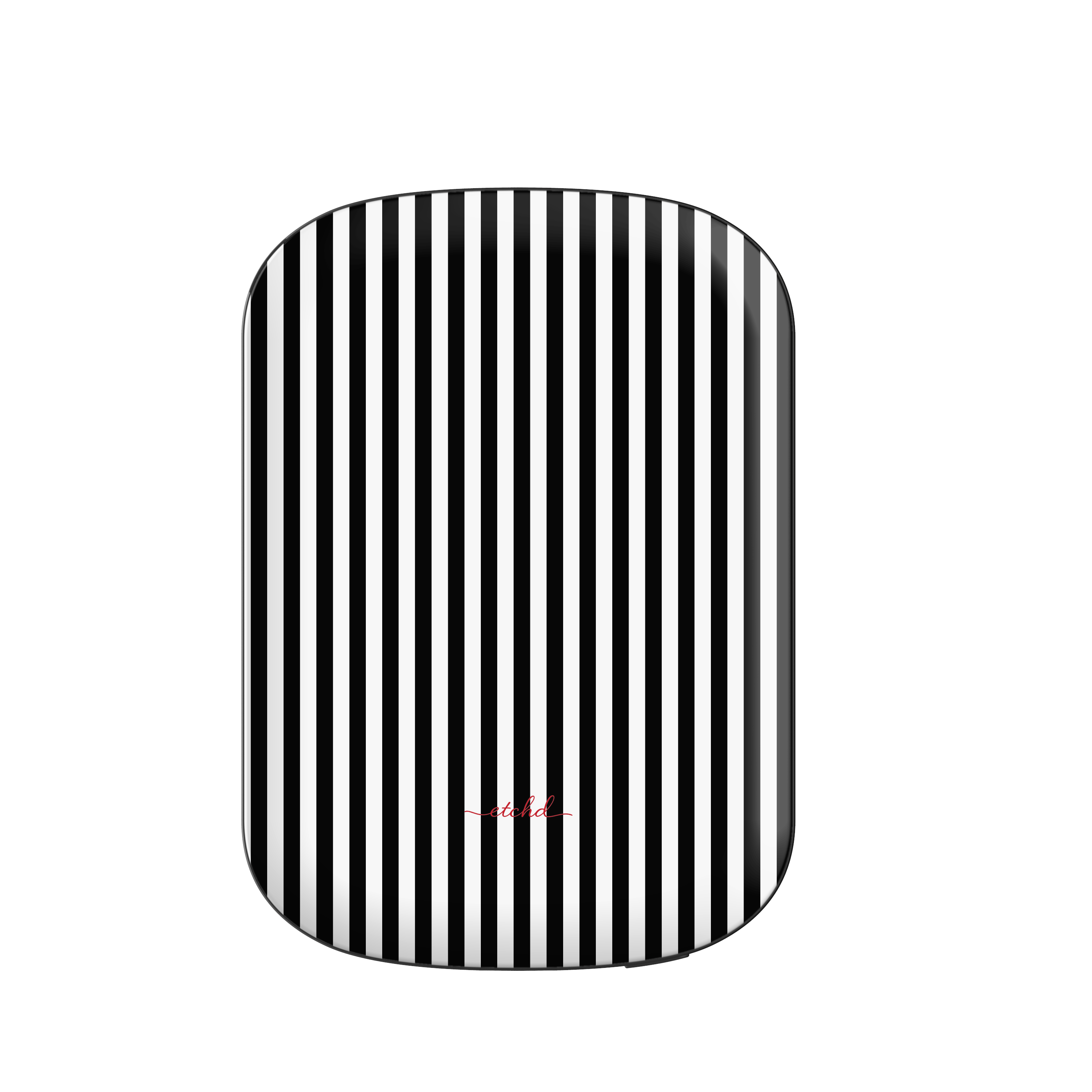 Black & White Striped Magnetic Powerbank by etchd