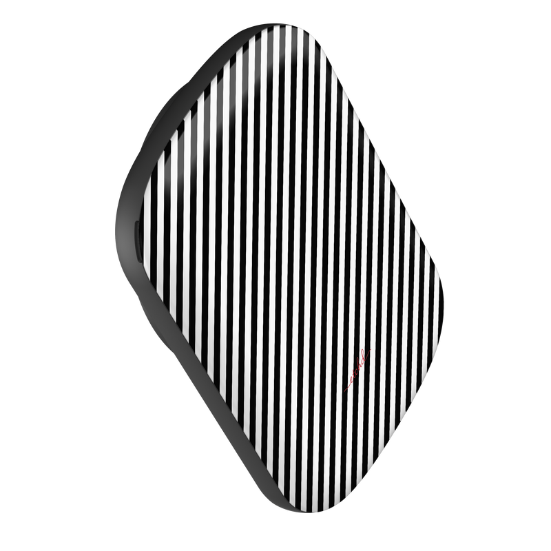 Black & White Striped Diagonal Magnetic Powerbank by etchd, view 3