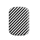 Black & White Striped Diagonal Powerbank magnetico