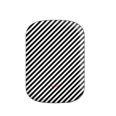 Black & White Striped Diagonal Magnetic Powerbank by etchd