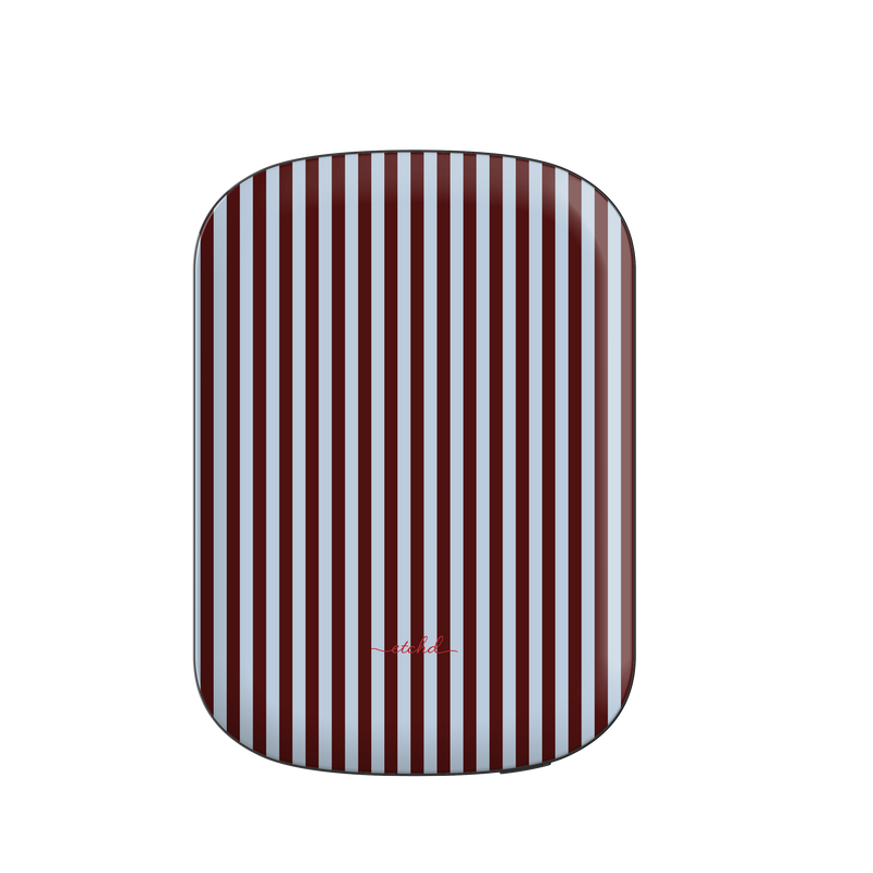Blue & Cherry Striped Magnetic Powerbank by etchd