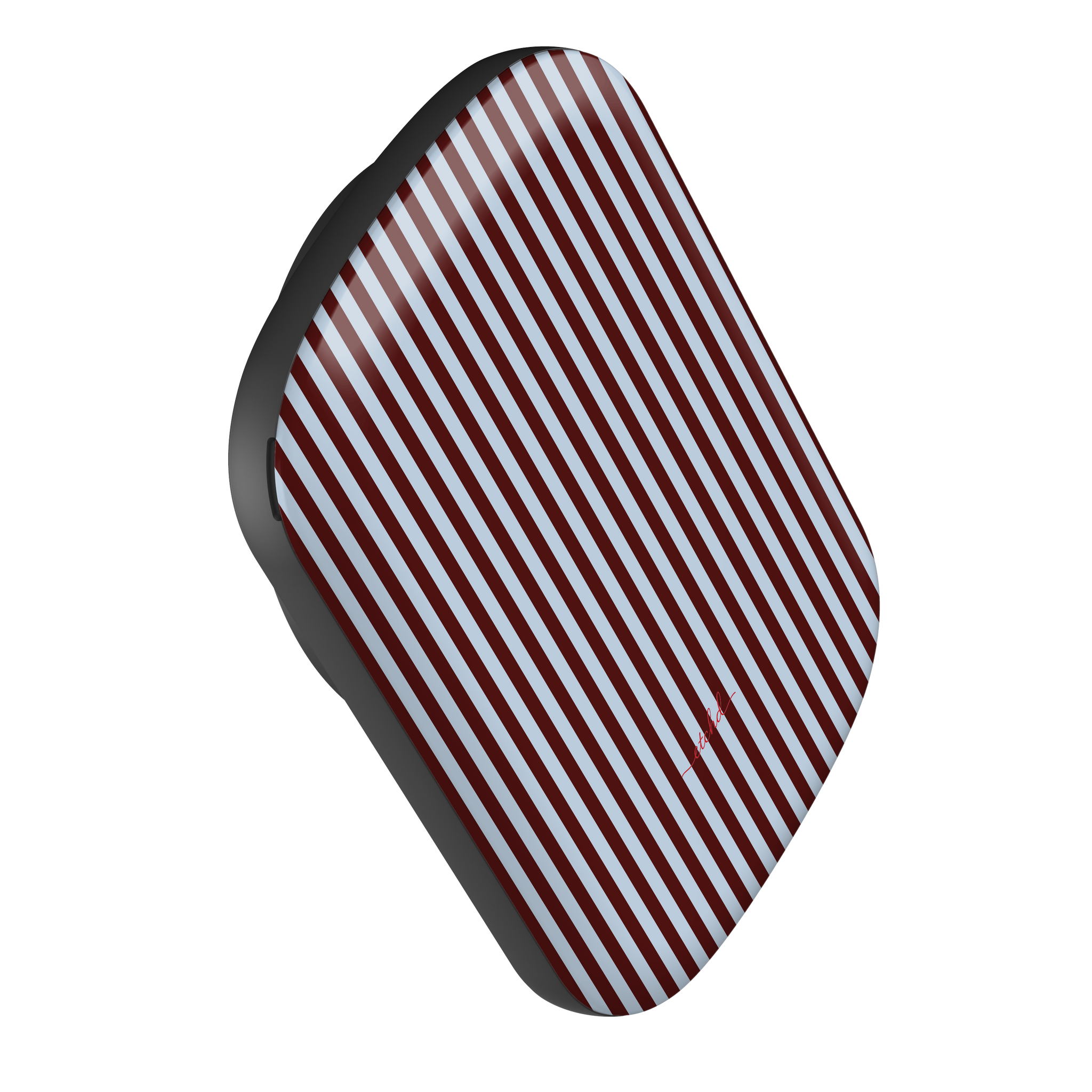 Blue & Cherry Striped Magnetic Powerbank by etchd, view 3