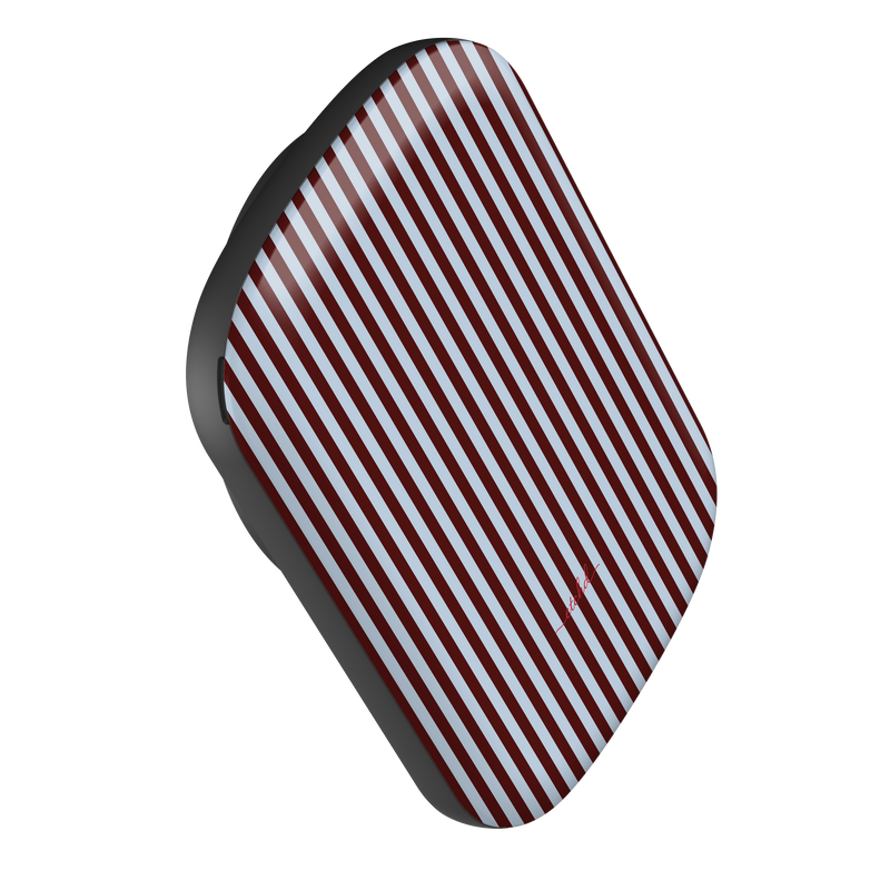 Blue & Cherry Striped Magnetic Powerbank by etchd, view 3
