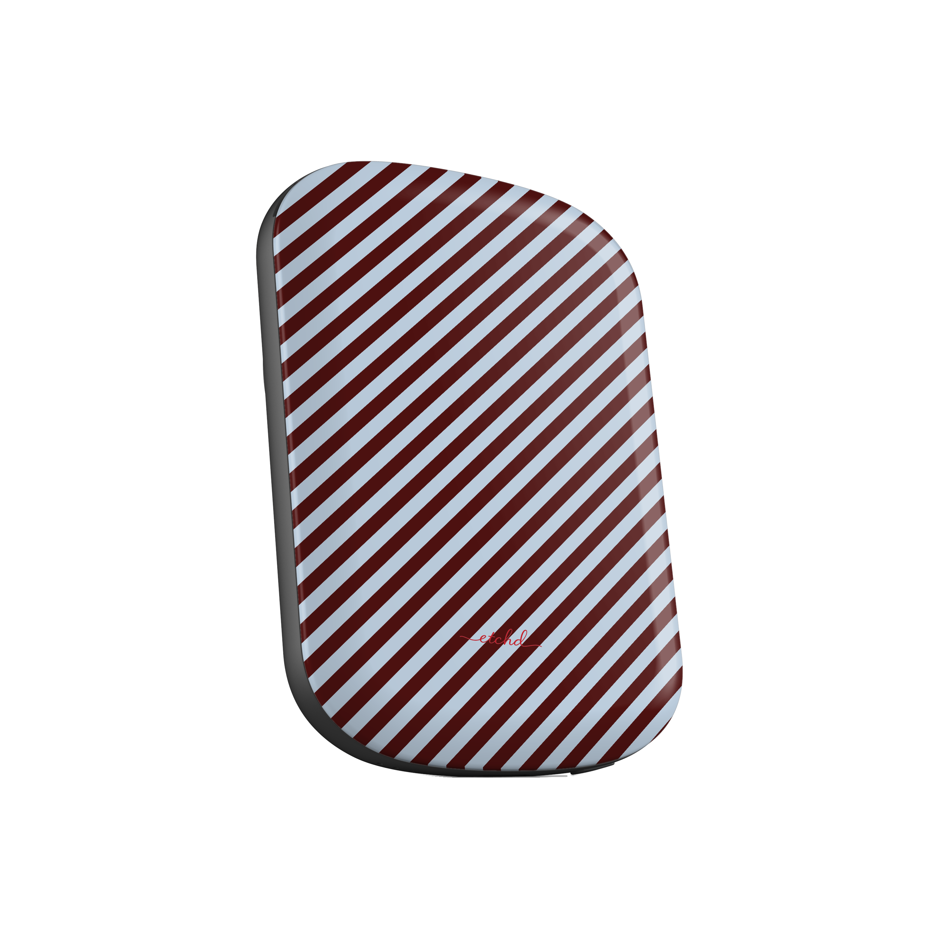Blue & Cherry Striped Diagonal Magnetic Powerbank by etchd, view 2
