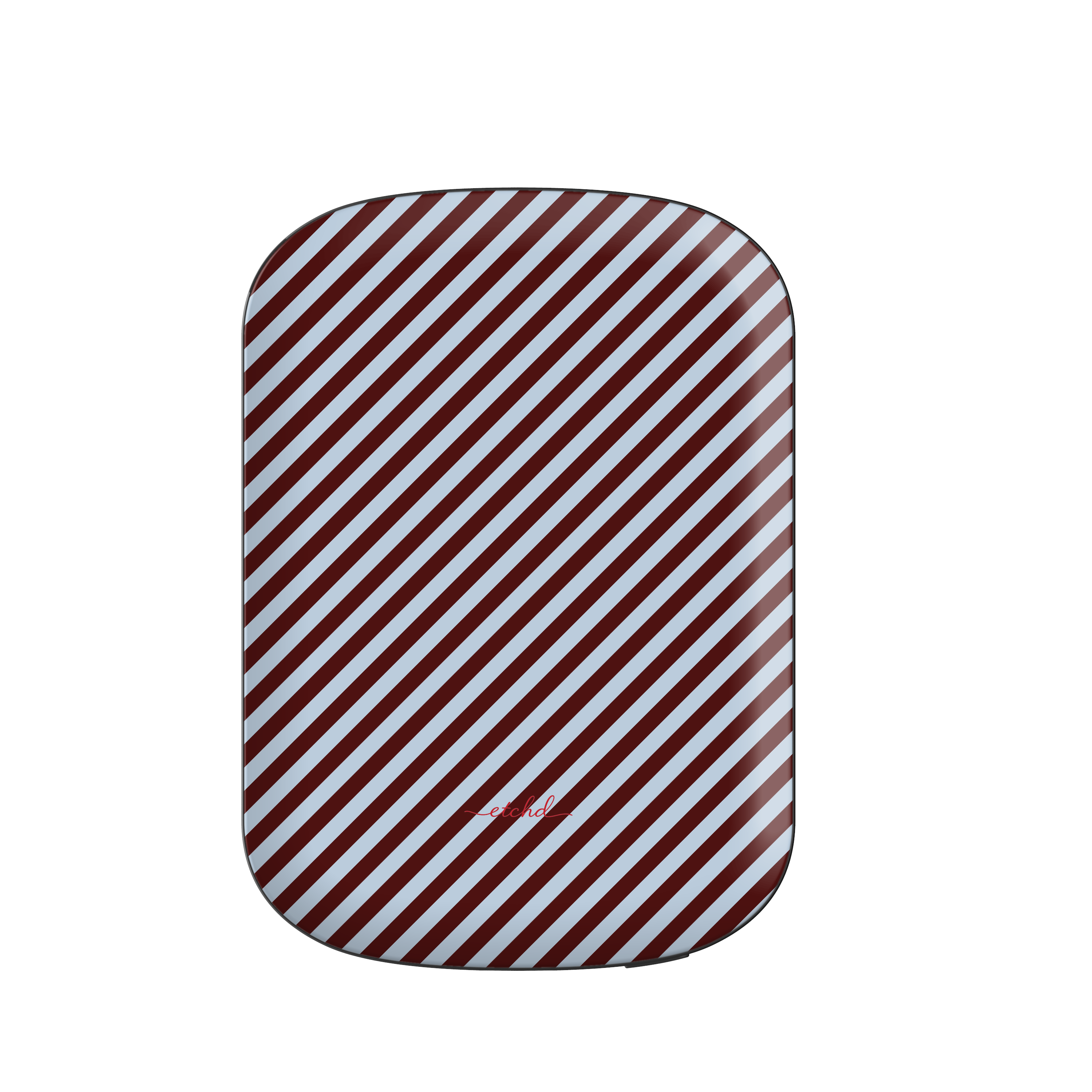 Blue & Cherry Striped Diagonal Magnetic Powerbank by etchd