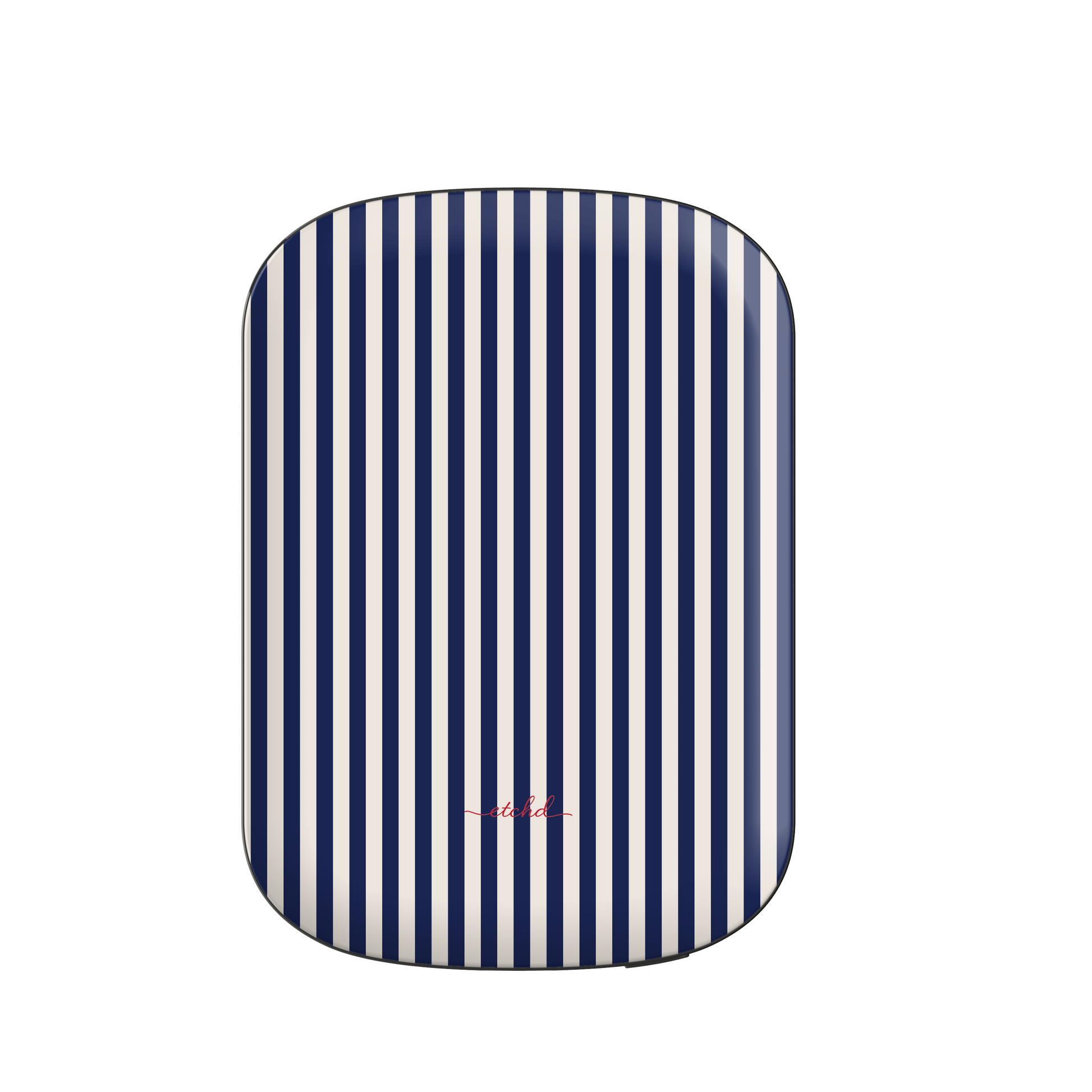 Navy & Cream Striped Magnetic Powerbank by etchd