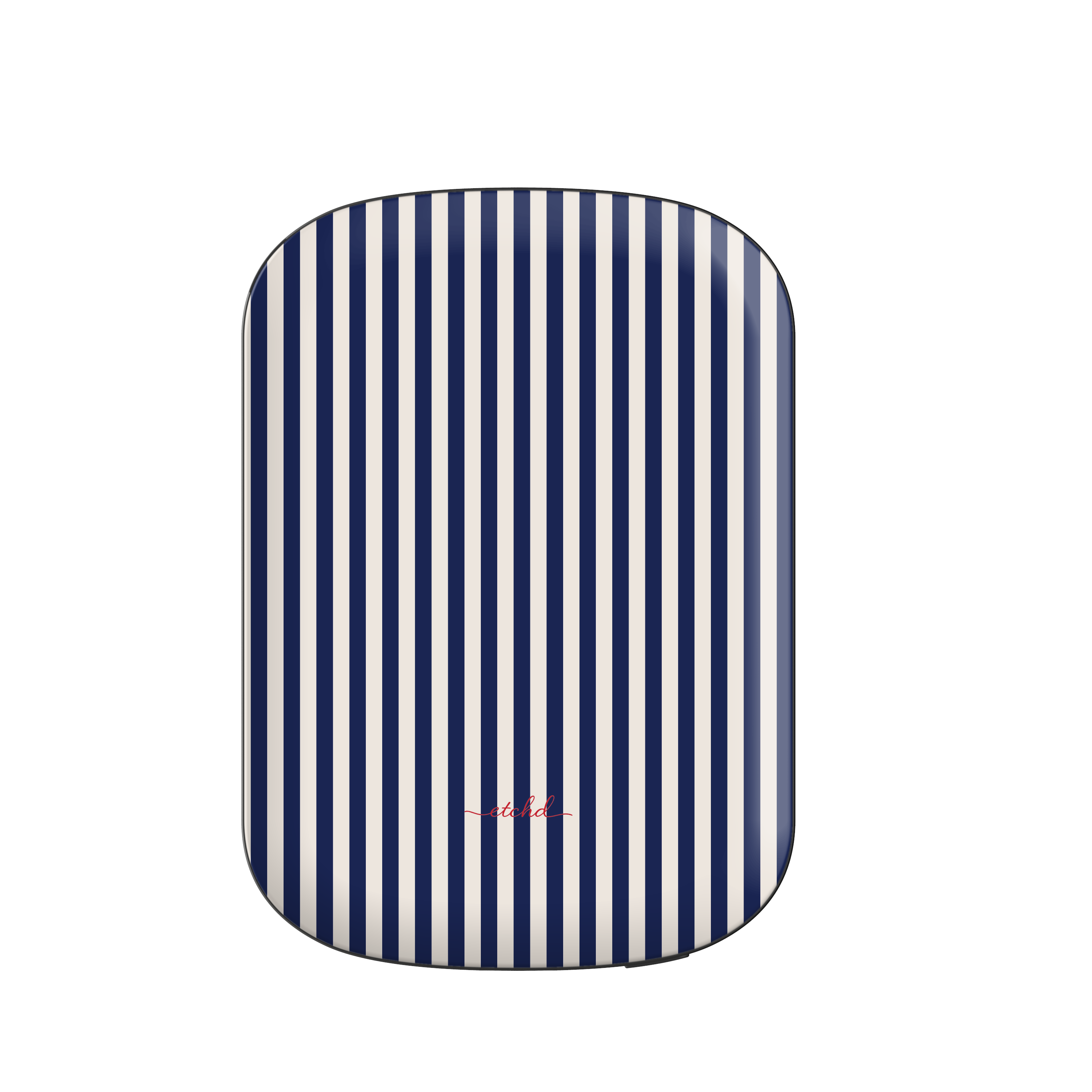 Navy & Cream Striped Magnetic Powerbank by etchd