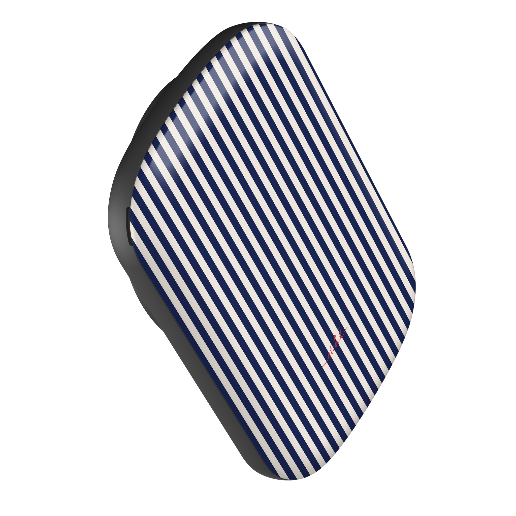 Navy & Cream Striped Magnetic Powerbank by etchd, view 3