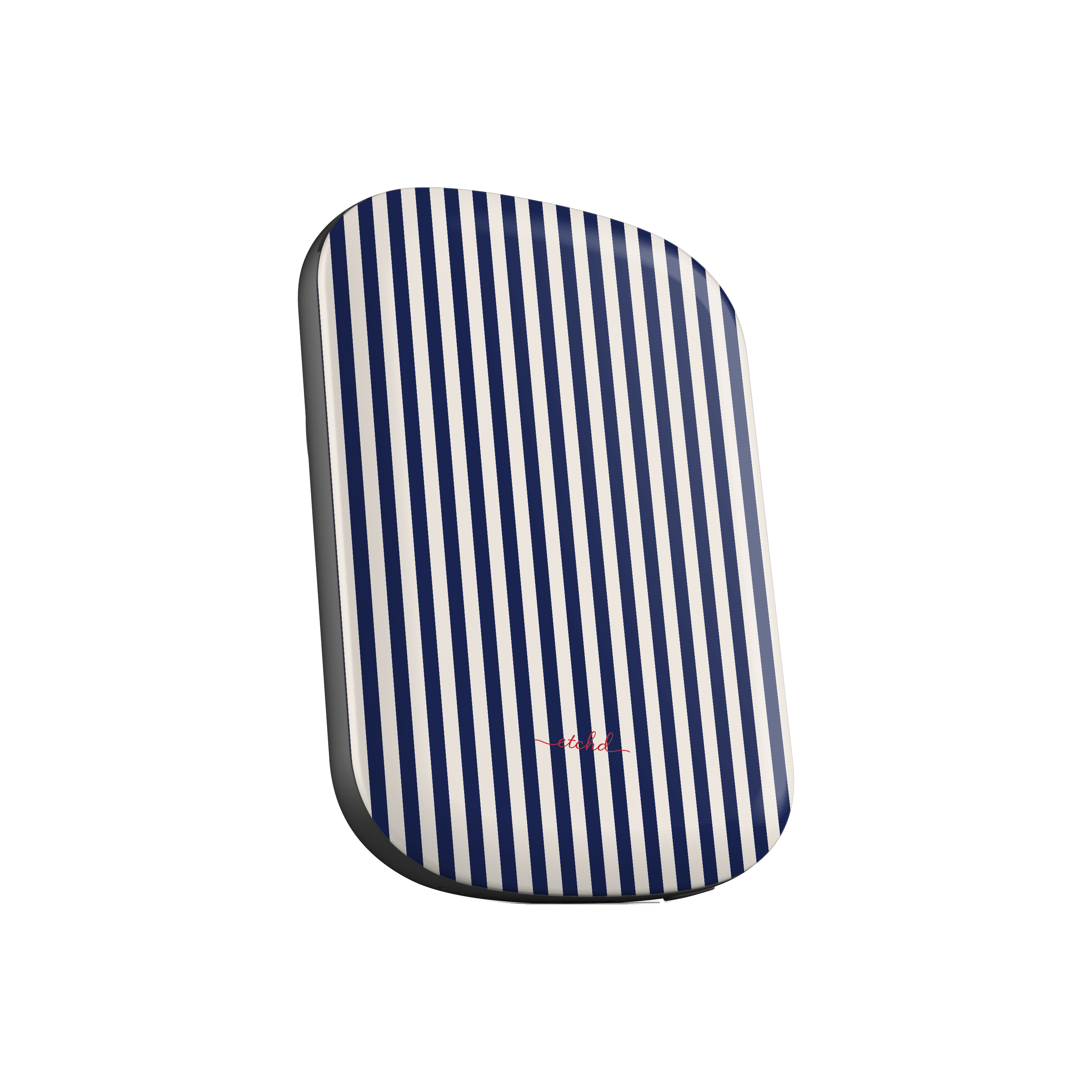Navy & Cream Striped Magnetic Powerbank by etchd, view 2