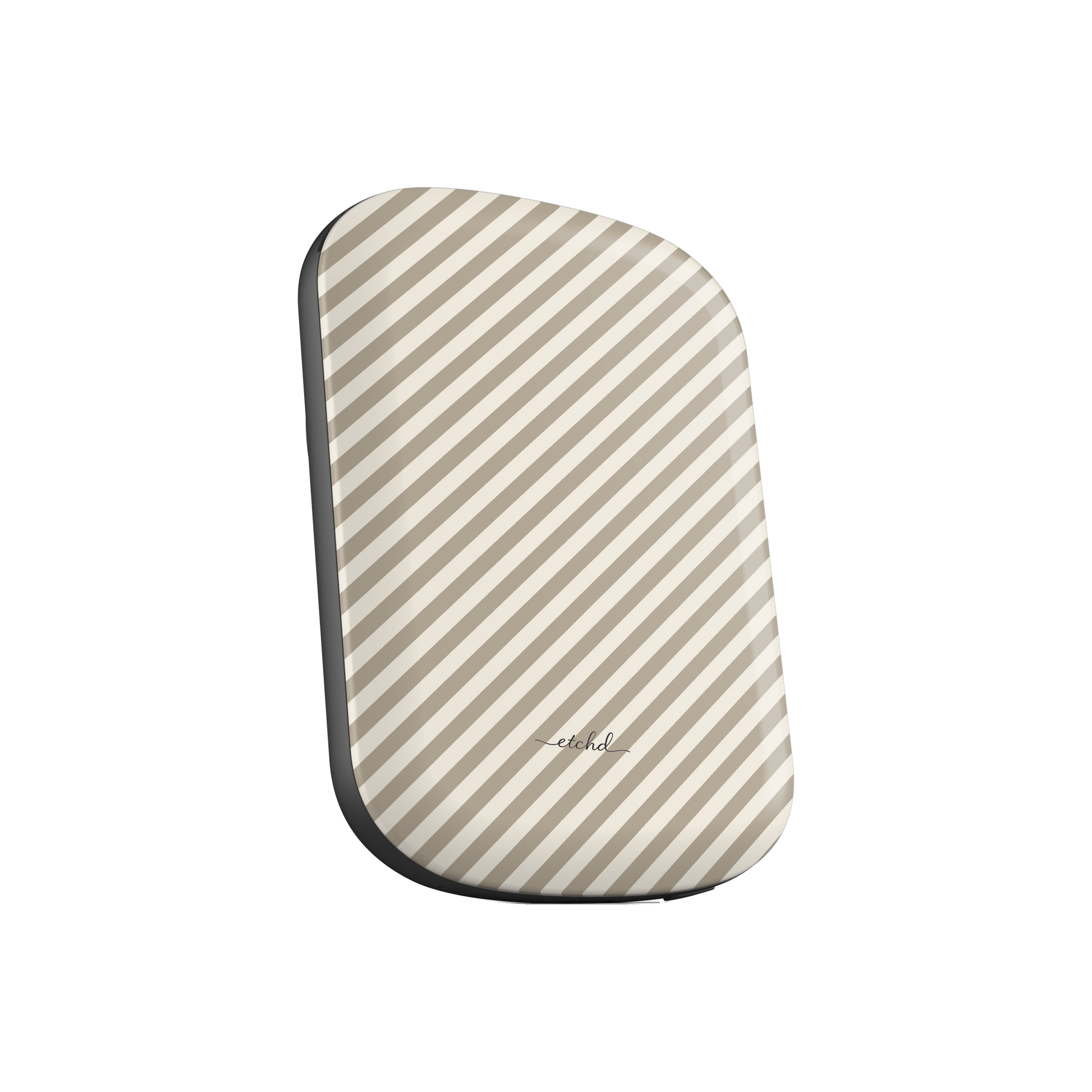 Neutral Striped Diagonal Magnetic Powerbank by etchd, view 2