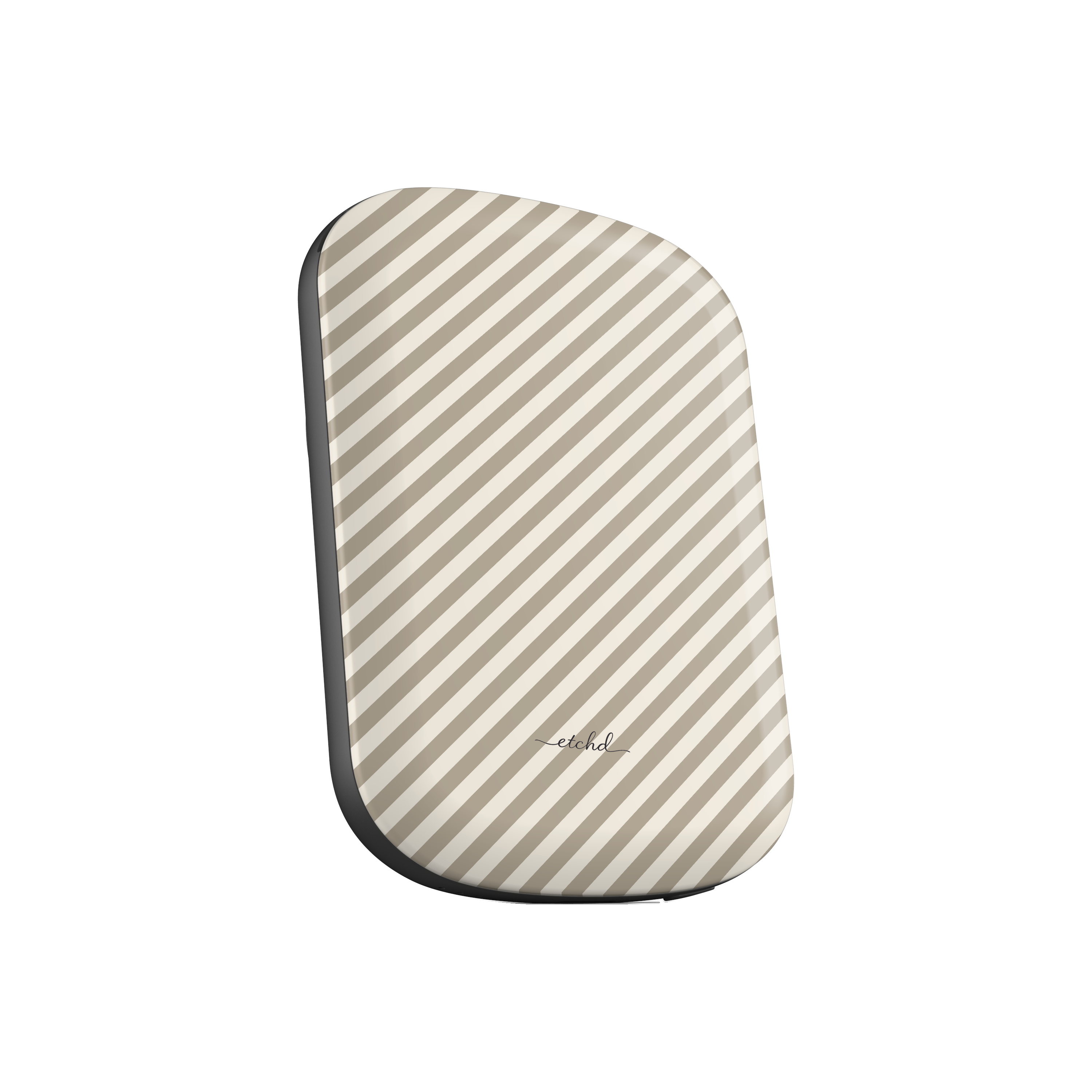 Neutral Striped Diagonal Magnetic Powerbank by etchd, view 2