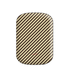Butter & Brown Striped Diagonal Magnetic Powerbank by etchd