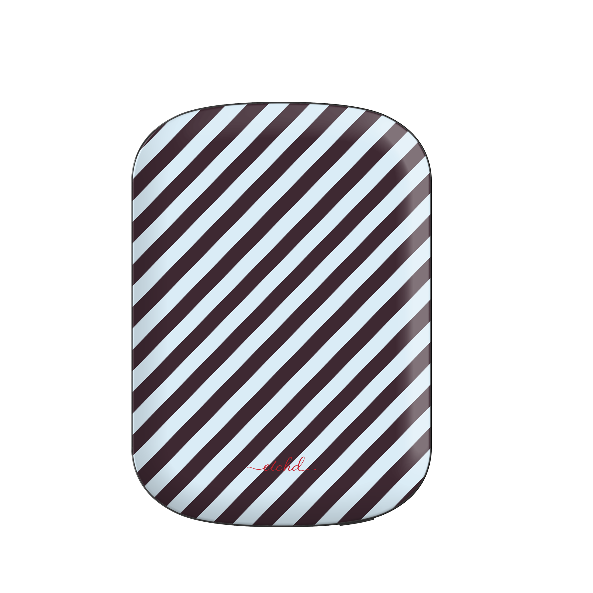 Plum & Blue Striped Diagonal Batería externa magnética de etchd
