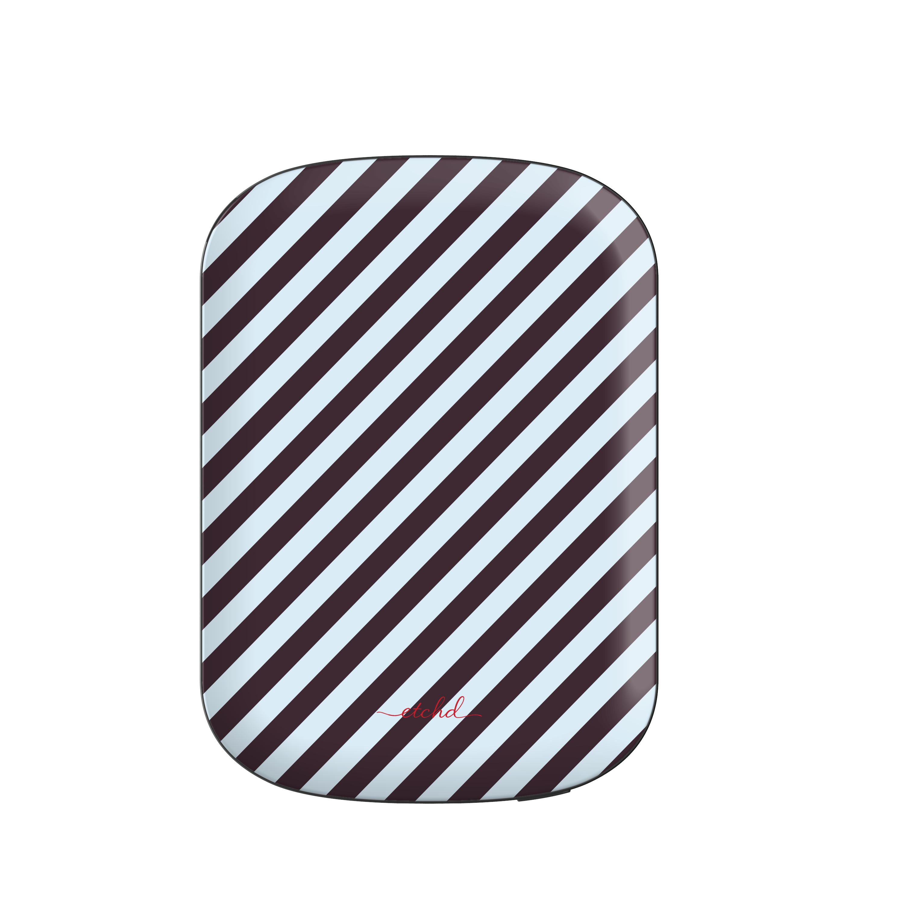 Plum & Blue Striped Diagonal Powerbank magnetico di etchd
