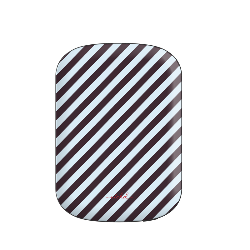 Plum & Blue Striped Diagonal Batería externa magnética de etchd