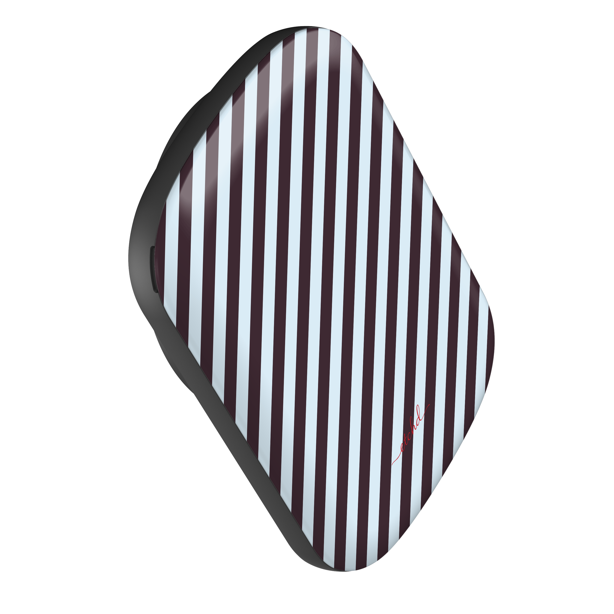Plum & Blue Striped Diagonal Batería externa magnética de etchd, vista 3