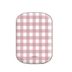 Pink & White Gingham Batería externa magnética de etchd