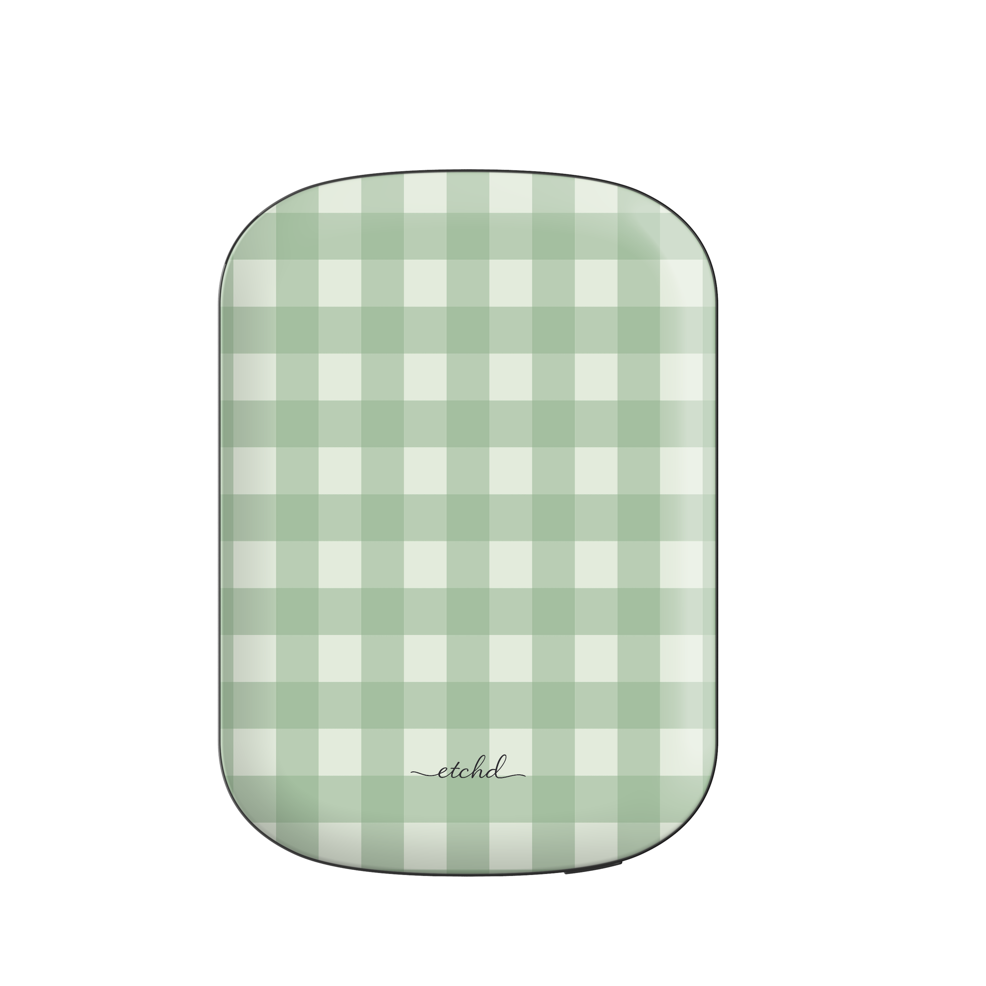 Sage & Cream Gingham Powerbank magnetico di etchd