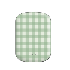 Sage & Cream Gingham Powerbank magnetico di etchd