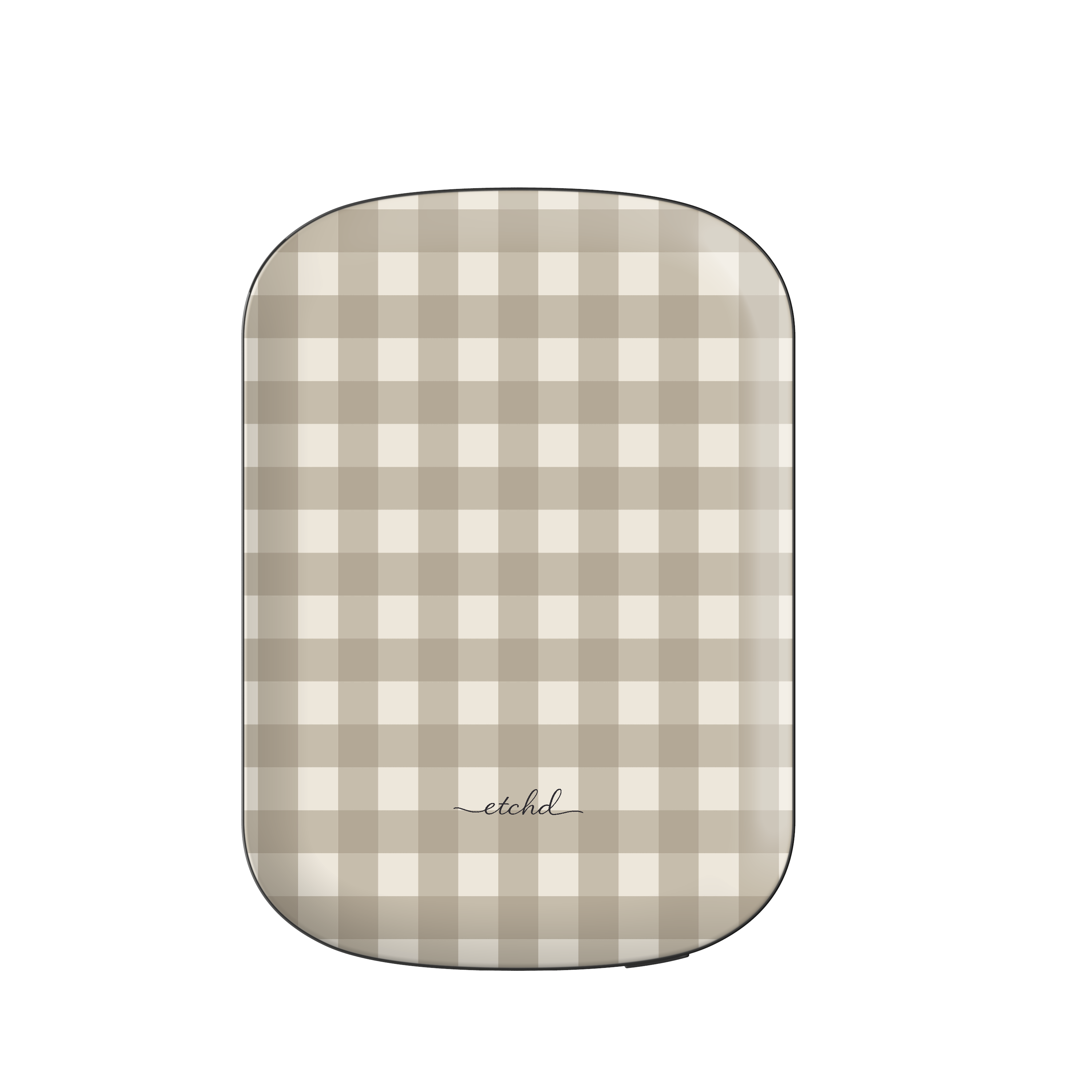 Neutral Gingham Magnetic Powerbank by etchd