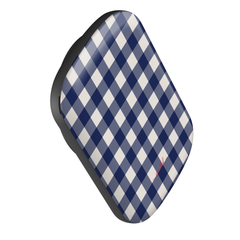 Navy & Cream Gingham Powerbank magnetico di etchd, vista 3