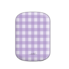 Lilac & Cream Gingham Powerbank magnetico