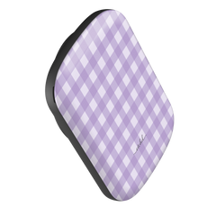 Lilac & Cream Gingham Magnetic Powerbank by etchd, view 3