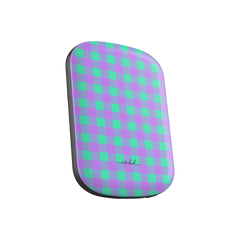 Hypermint & Lilac Gingham Magnetic Powerbank by etchd, view 2