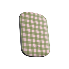 Green & Pink Gingham Magnetic Powerbank by etchd, view 2