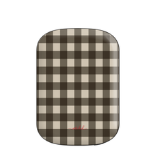 Cream & Brown Gingham Batería externa magnética de etchd