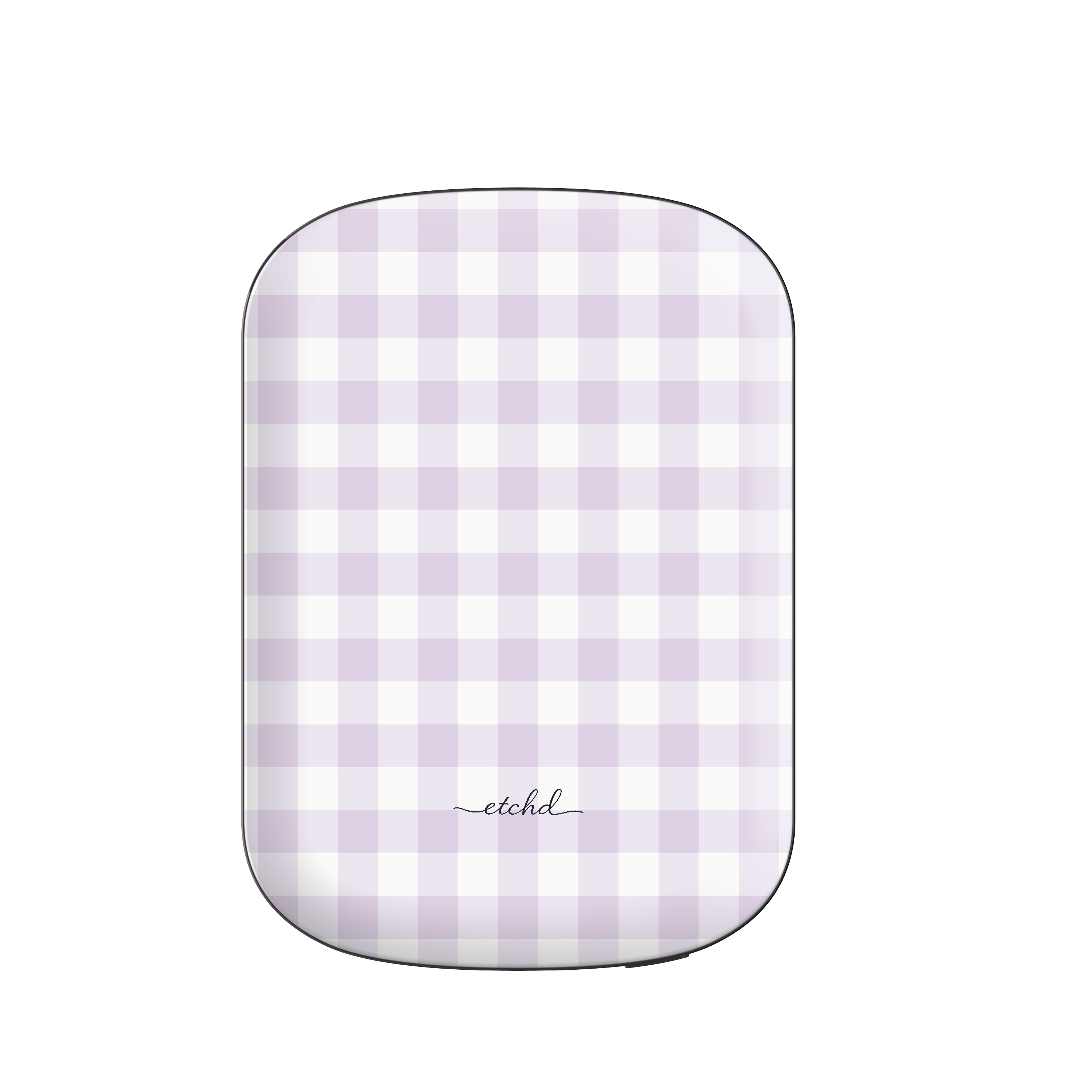 Lilac & White Gingham Magnetic Powerbank by etchd