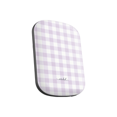 Lilac & White Gingham Magnetic Powerbank by etchd, view 2