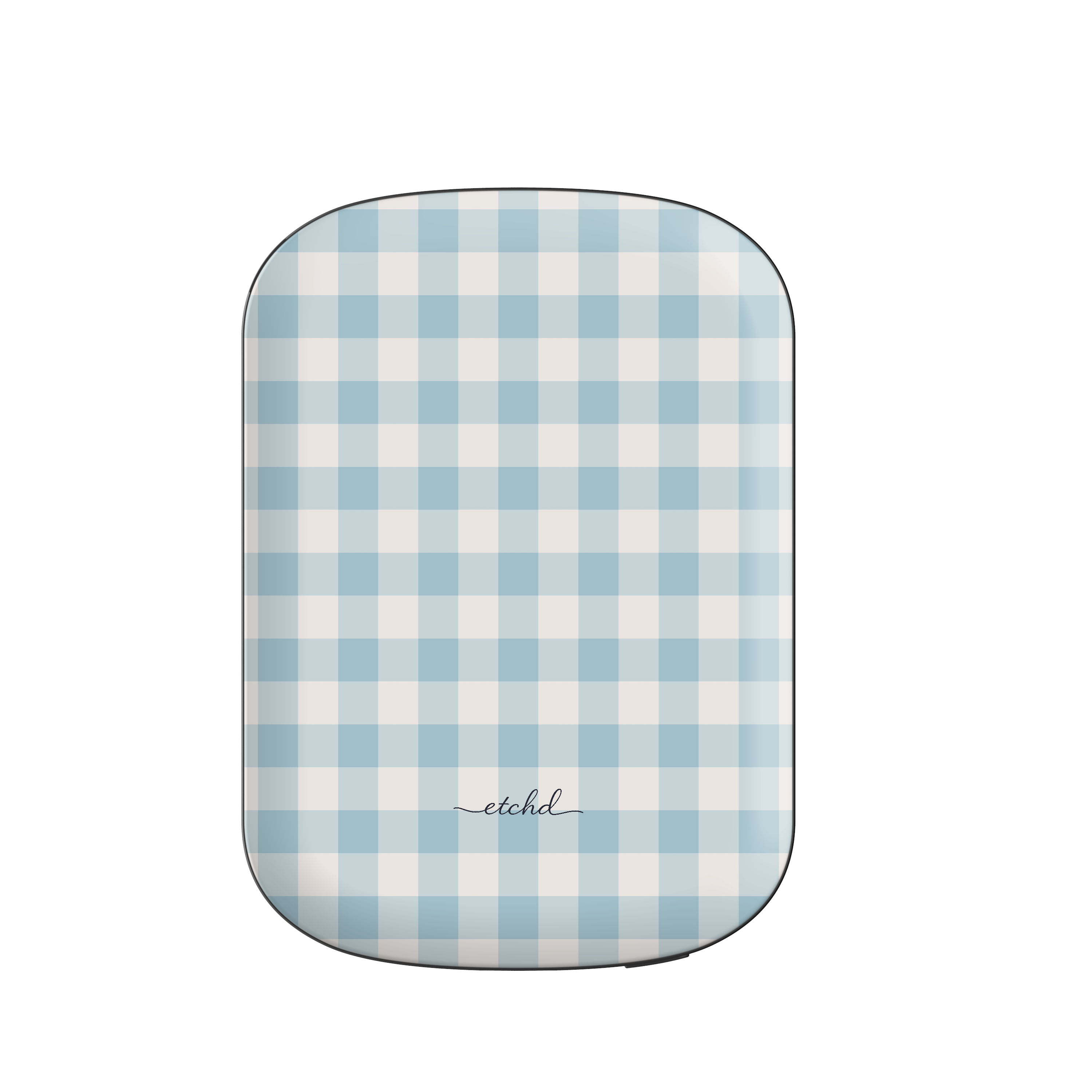 Cornflower & White Gingham Magnetic Powerbank by etchd