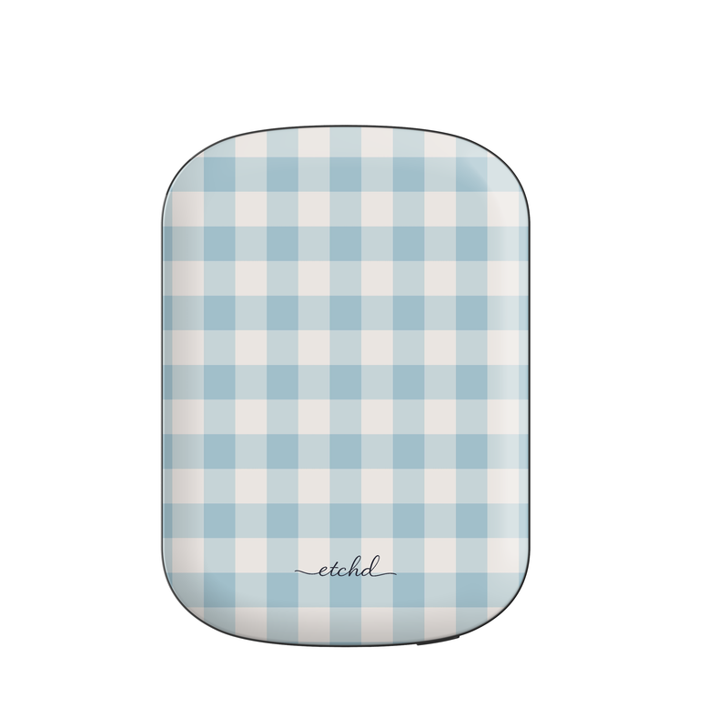 Cornflower & White Gingham Batería externa magnética de etchd