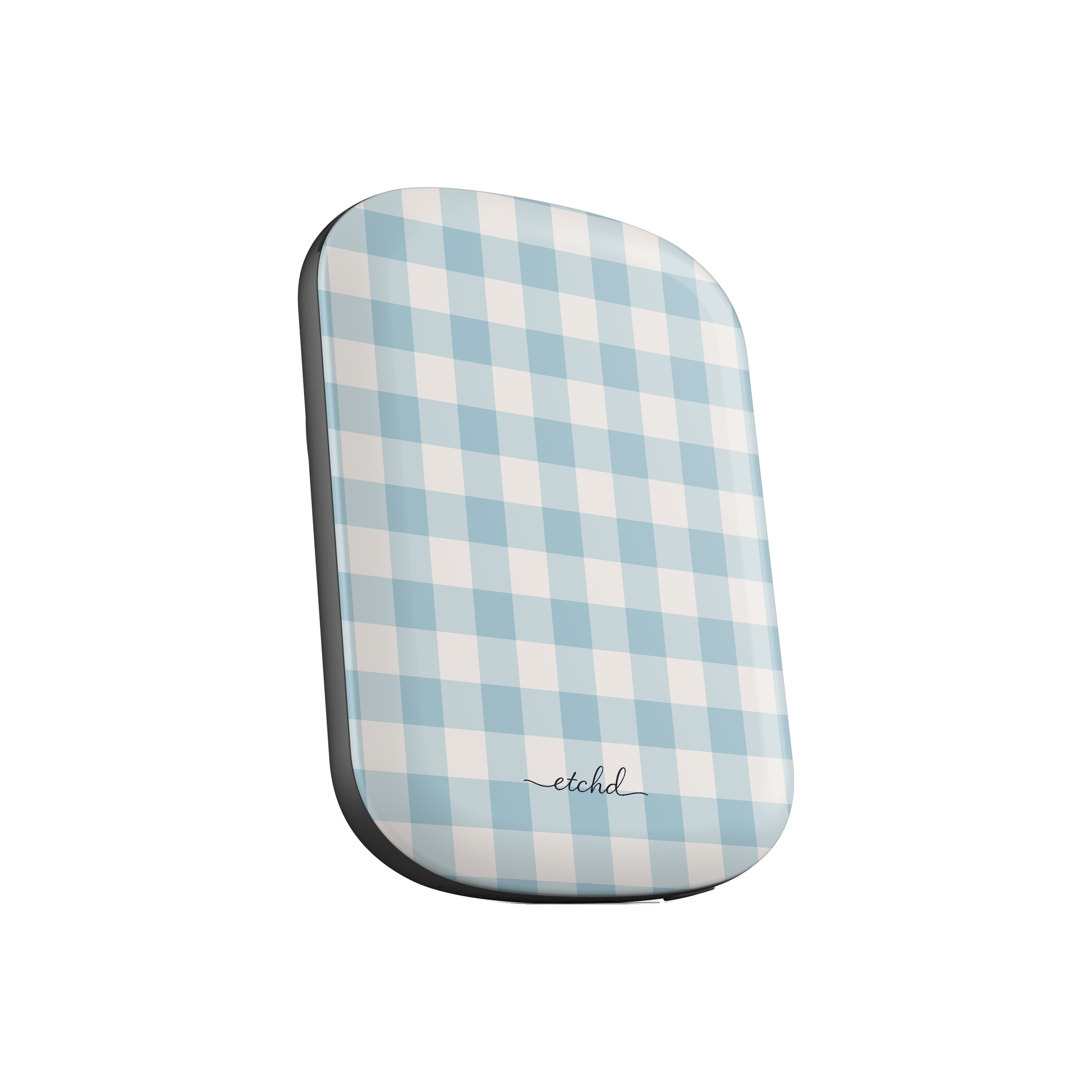Cornflower & White Gingham Batería externa magnética de etchd, vista 2