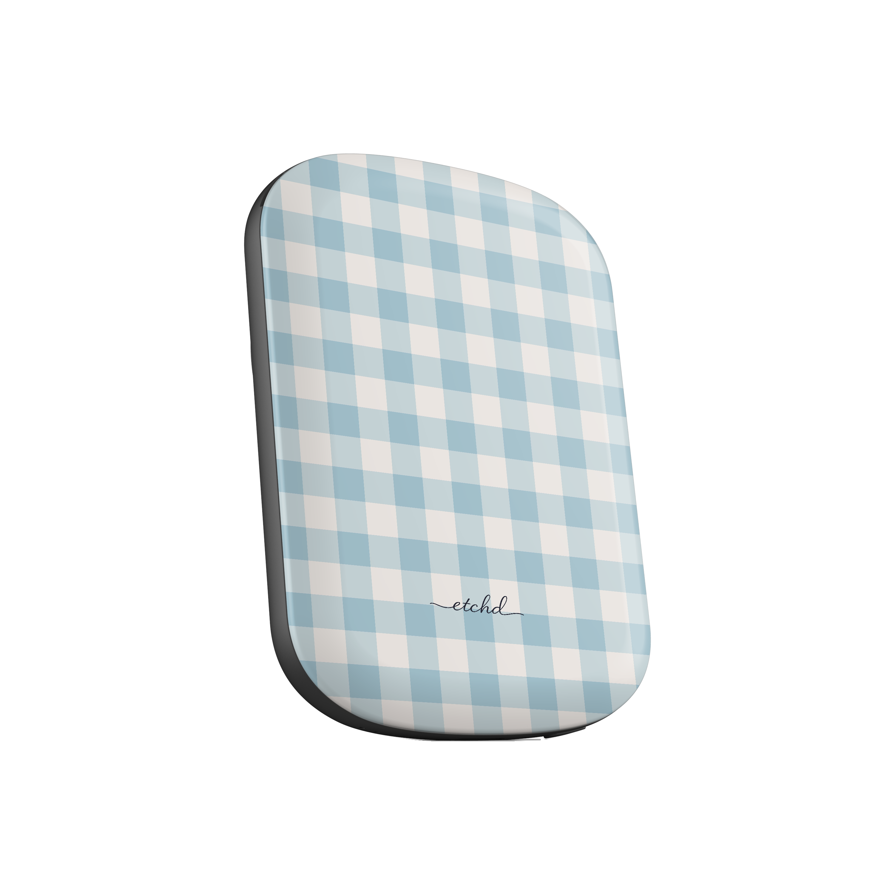 Cornflower & White Gingham Magnetic Powerbank by etchd, view 2