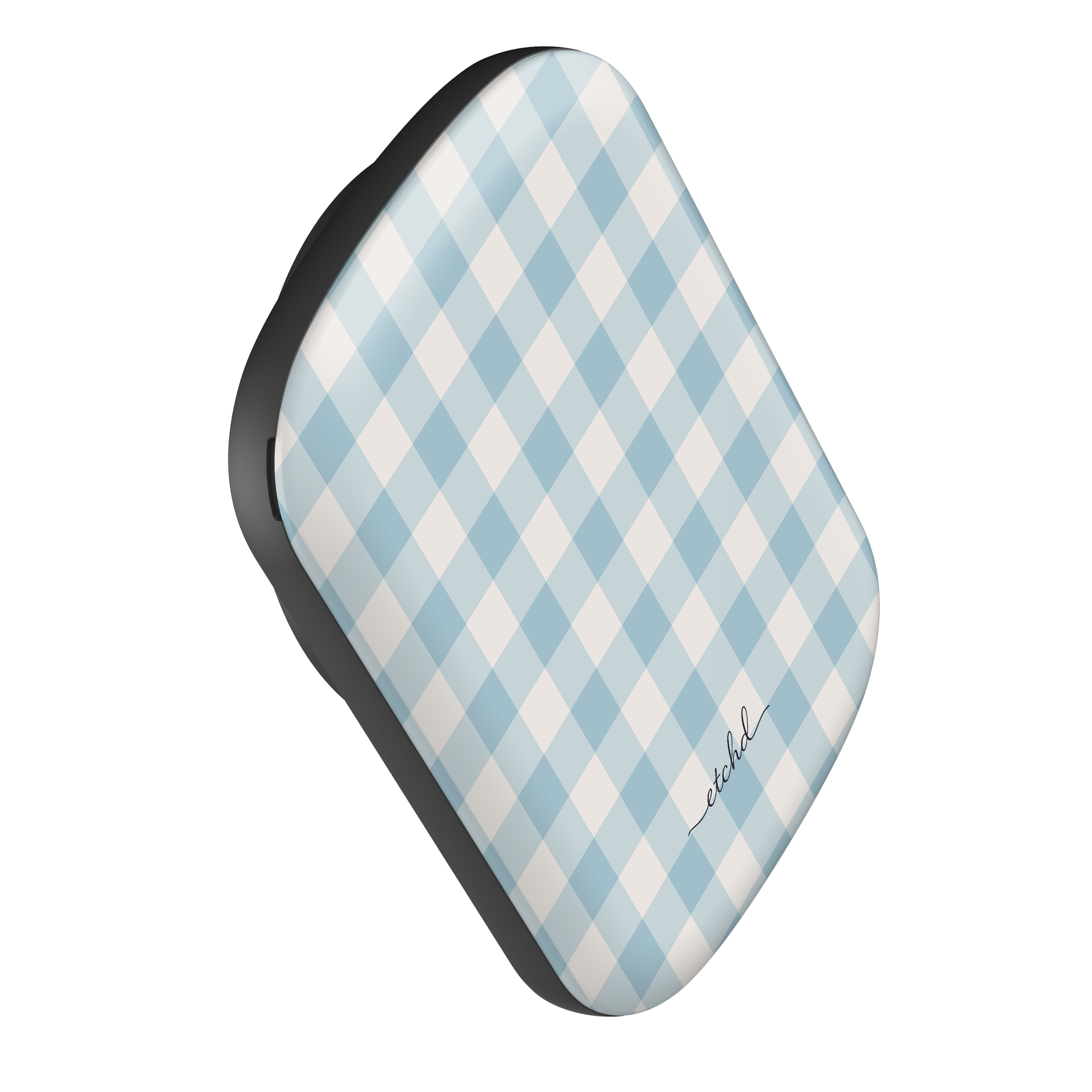 Cornflower & White Gingham Batería externa magnética de etchd, vista 3