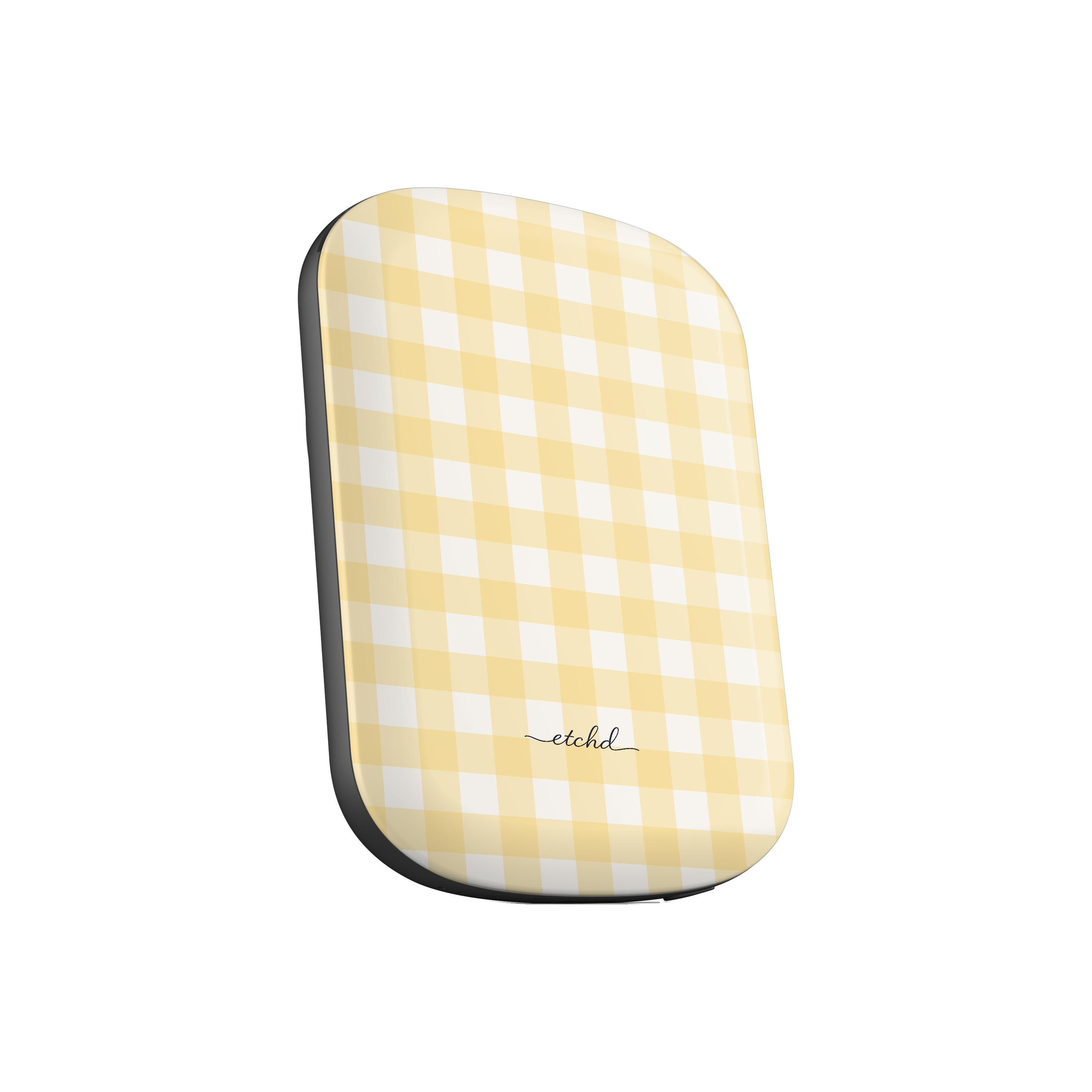 Butter & White Gingham Magnetic Powerbank by etchd, view 2
