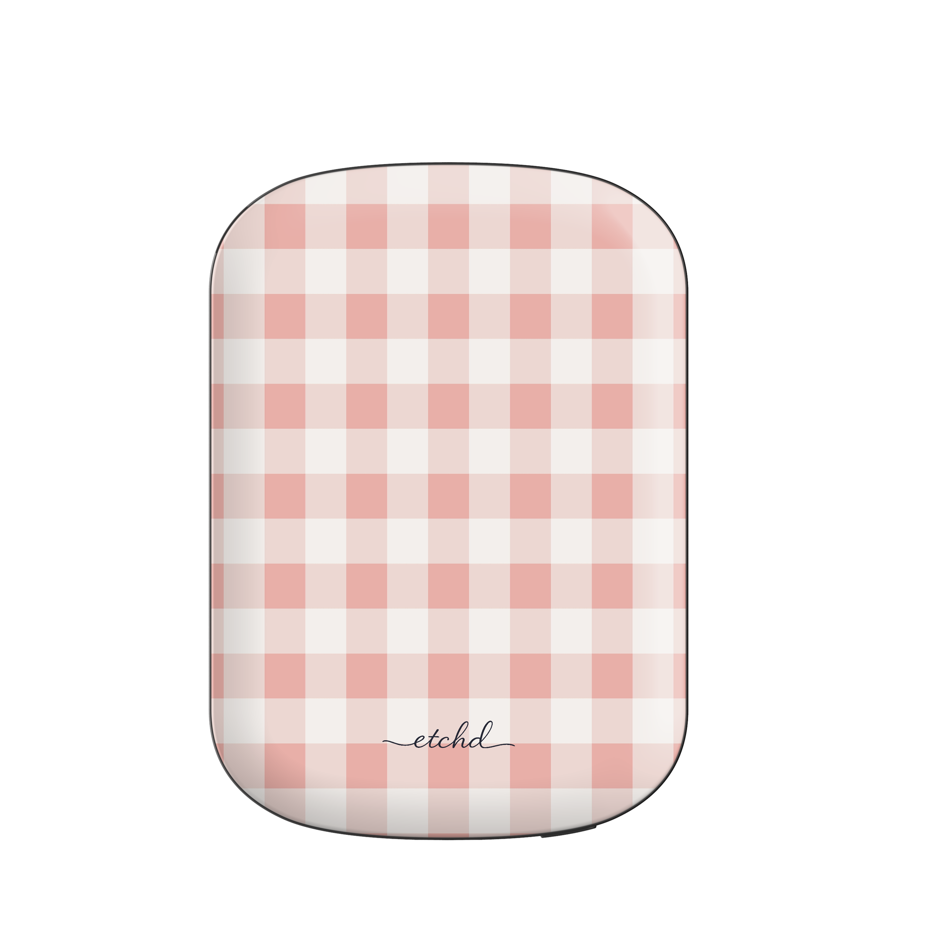 Blush & White Gingham Batería externa magnética de etchd